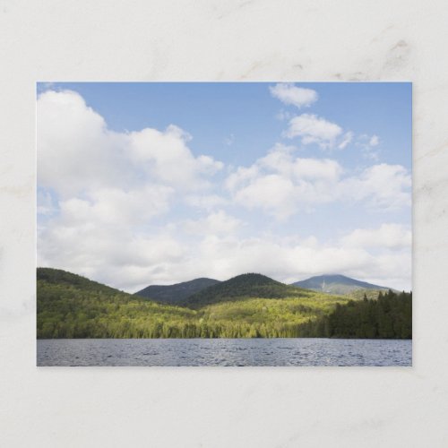 USA New York State Adirondack Mountains Lake Postcard