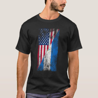 USA Nicaragua Flags United States of America Nicar T-Shirt