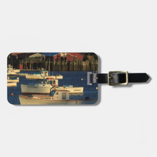 USA, North America, Maine, Bernard, Fishing Luggage Tag