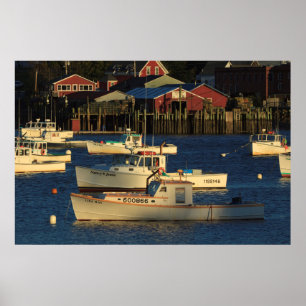 USA, North America, Maine, Bernard, Fishing Poster