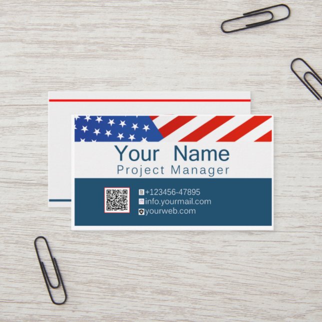 USA Official Business Card (Front/Back In Situ)
