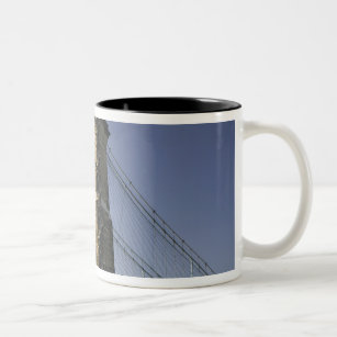 USA, Ohio, Cincinnati: Roebling Suspension 3 Two-Tone Coffee Mug