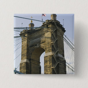 USA, Ohio, Cincinnati: Roebling Suspension Button
