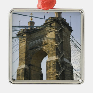 USA, Ohio, Cincinnati: Roebling Suspension Metal Ornament