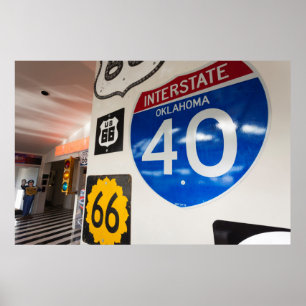 USA, Oklahoma, Clinton, Route 66 Museum Poster