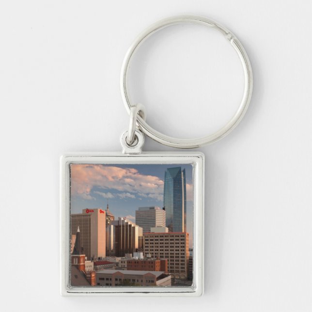USA, Oklahoma, Oklahoma City, Elevated City Keychain (Front)