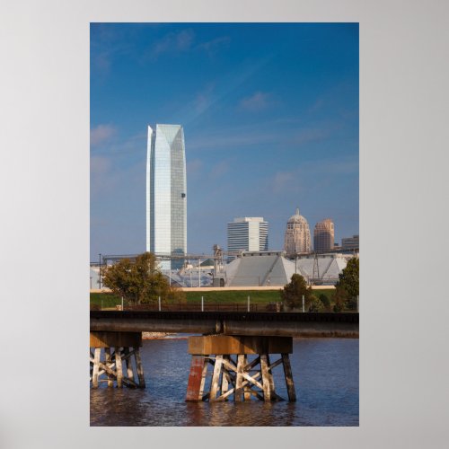 USA Oklahoma Oklahoma City Skyline Poster