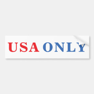 USA Only Veterans First - Version 02 Bumper Sticker