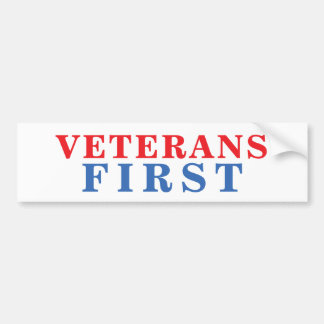 USA Only Veterans First - Version 03 Bumper Sticker