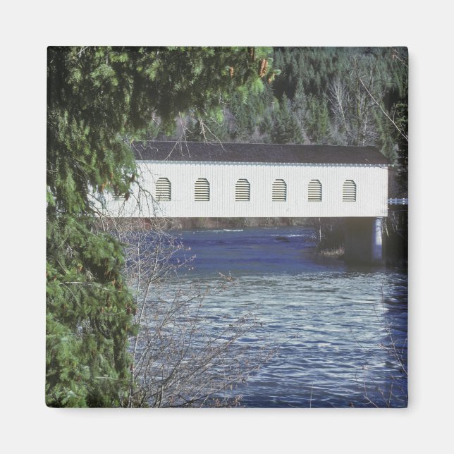 USA, Oregon. A pick-up crossing the Magnet (Front)