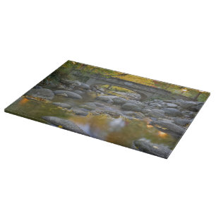 USA, Oregon, Ashland, Lithia Park. Autumn Cutting Board