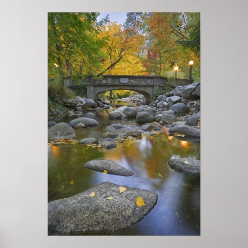 USA Oregon Ashland Lithia Park Autumn Poster