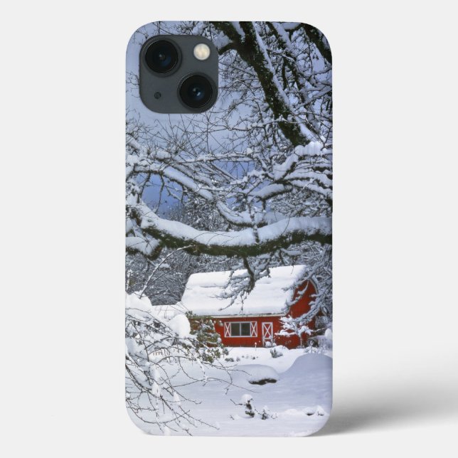 USA, Oregon, Clackamas County. Fresh snow Case-Mate iPhone Case (Back)