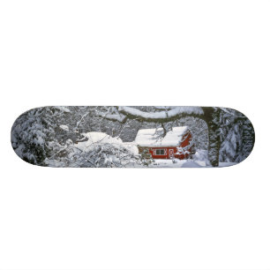 USA, Oregon, Clackamas County. Fresh snow Skateboard Deck