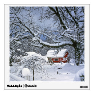 USA, Oregon, Clackamas County. Fresh snow Wall Sticker