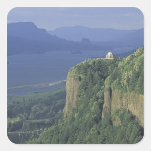 USA, Oregon, Columbia River Gorge NSA. View of Square Sticker