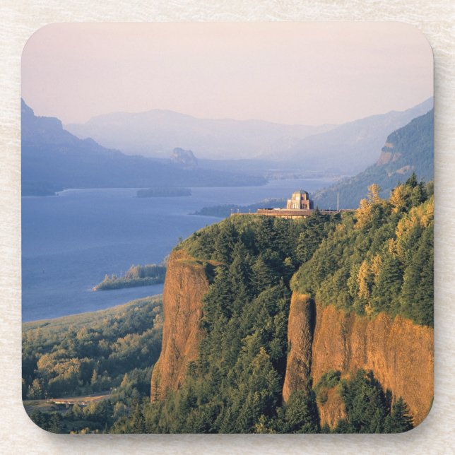 USA, Oregon, Columbia River. Sunset at Crown Drink Coaster (Front)