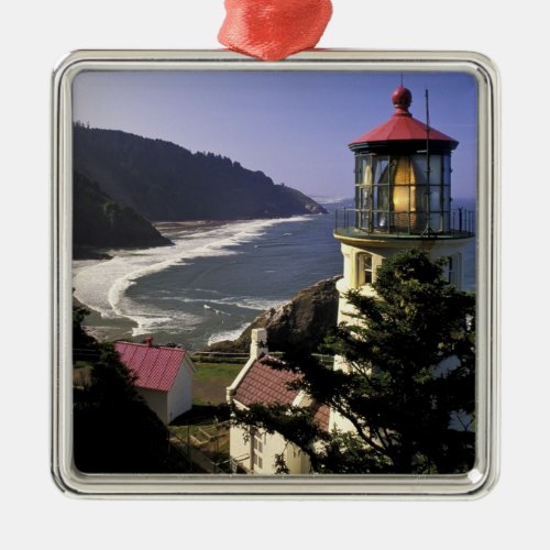 USA Oregon Florence Heceta Head Lighthouse Metal Ornament