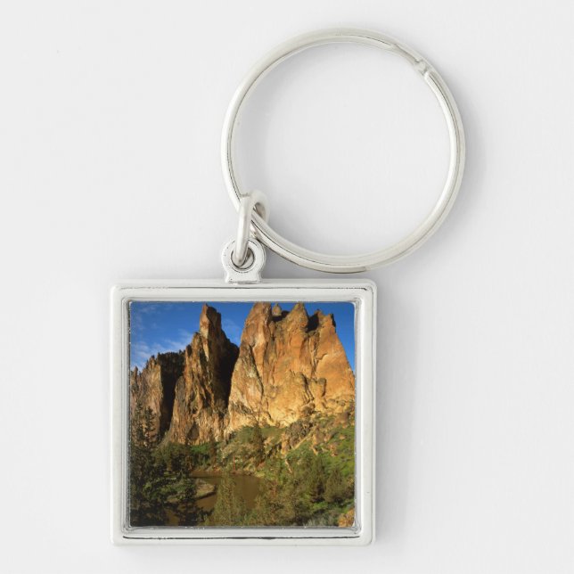 USA, Oregon, Granite Cliffs At Smith Rock State Keychain (Front)