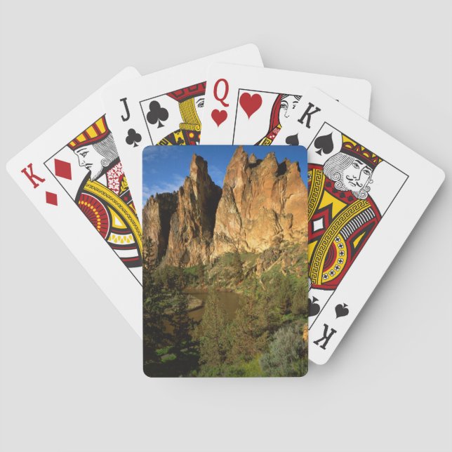 USA, Oregon, Granite Cliffs At Smith Rock State Poker Cards (Back)
