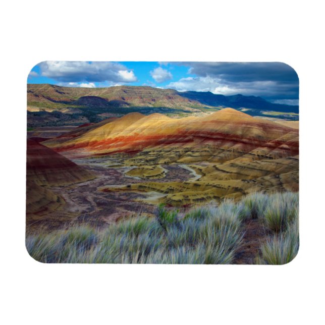 USA, Oregon. Landscape Of The Painted Hills Magnet (Horizontal)