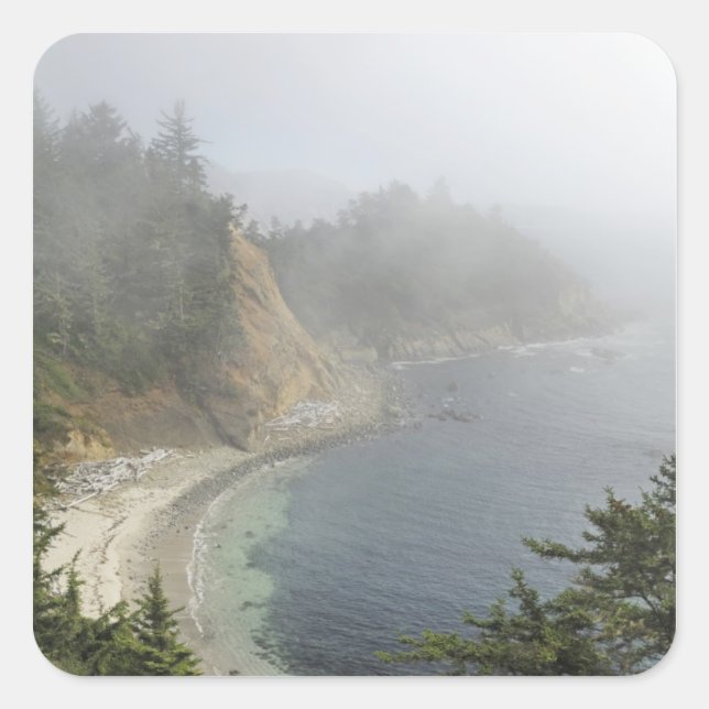 USA, Oregon, Ocean View, Cape Arago, Bandon Square Sticker (Front)