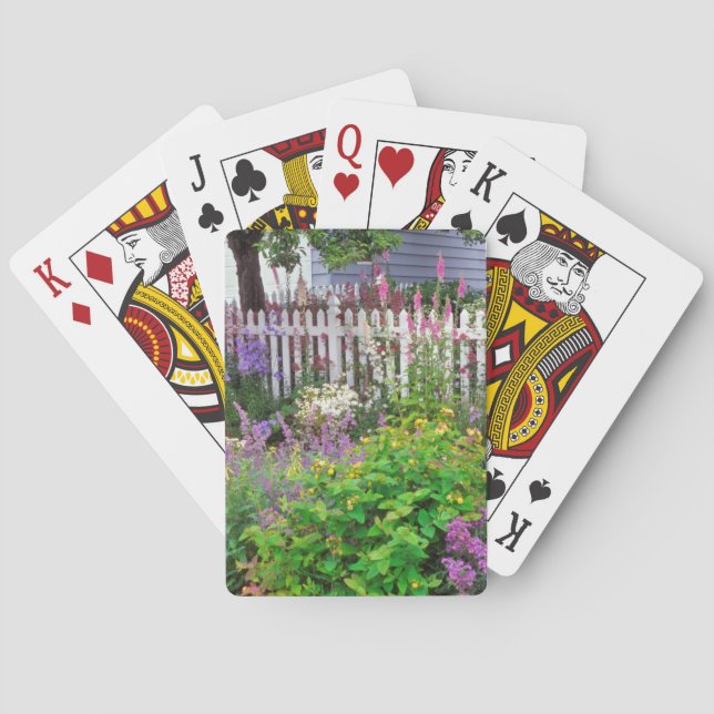 USA, Oregon, Portland. Explosion Of Springtime Poker Cards (Back)