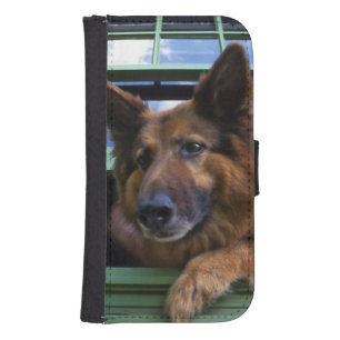 USA, Oregon, Portland. Griff the long-hair Phone Wallet