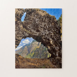 USA, Oregon. Rock Of Ages Arch In Columbia River Jigsaw Puzzle