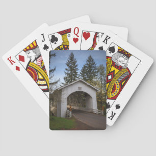 USA, Oregon, Scio, Hannah Bridge 2 Poker Cards