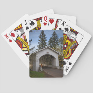 USA, Oregon, Scio, Hannah Bridge 2 Poker Cards