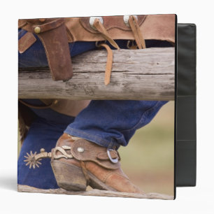 USA, Oregon, Seneca, Ponderosa Ranch. Cowboy 3 Ring Binder
