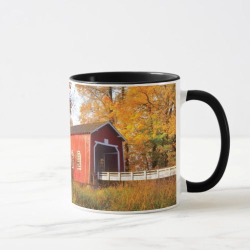 USA Oregon Shimanek Covered Bridge In Morning Mug