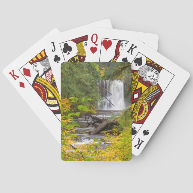 USA, Oregon, Silver Falls State Park 2 Poker Cards (Back)