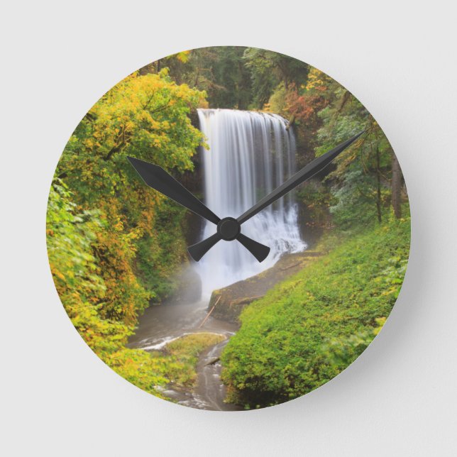 USA, Oregon, Silver Falls State Park 3 Round Clock (Front)