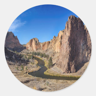USA, Oregon, Smith Rock State Park Classic Round Sticker