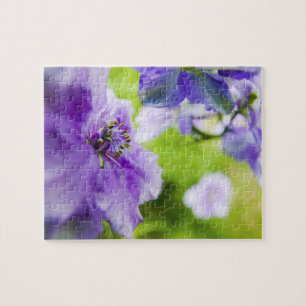 USA, Oregon, Willamette Valley, Larkspur Close 2 Jigsaw Puzzle