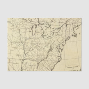 USA outline Tissue Paper