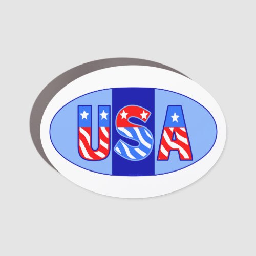 USA Oval Car Magnet