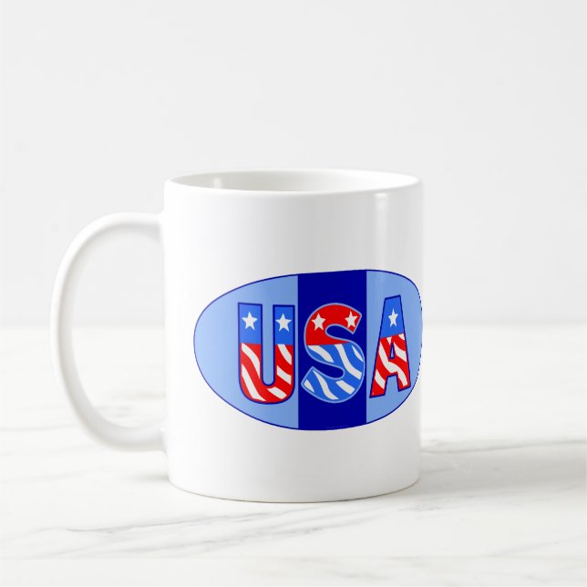 USA Oval  Coffee Mug (Left)