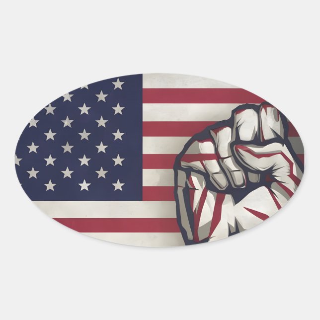 USA OVAL STICKER (Front)