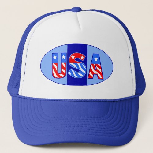 USA Oval Trucker Hat