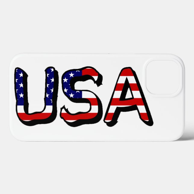 USA overlaid on US flag iphcnt Case-Mate iPhone Case (Back (Horizontal))