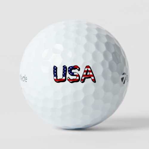 USA overlaid on US Flag tmtp5 gbcnt Golf Balls