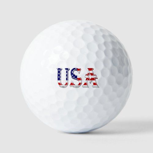 USA overlaid on US Flag va gbcnt Golf Balls