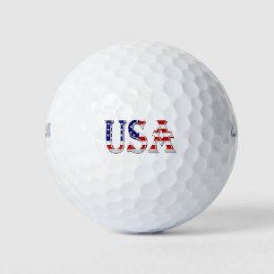 USA overlaid on US Flag wu gbcnt Golf Balls
