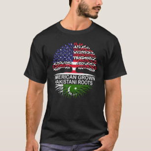 USA & Pakistane Flags American Grown Pakistani Roo T-Shirt