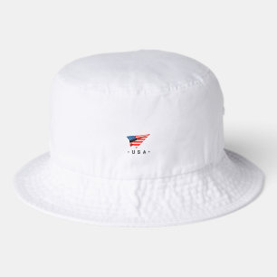 USA Paper Plane Flag Bucket Hat