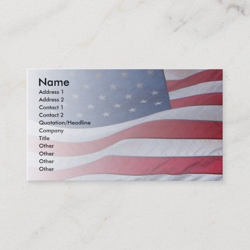 Customizable USA Patriot Business Card Template