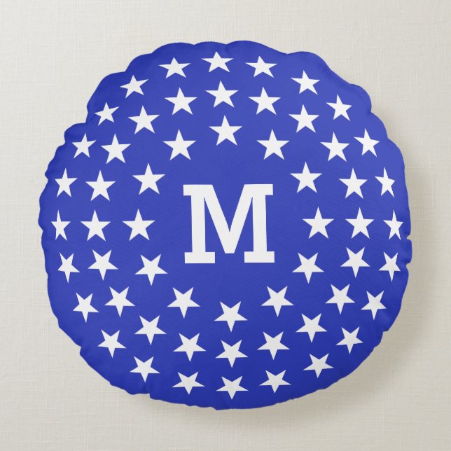 USA Patriot Custom Monogram throw pillow (Front)